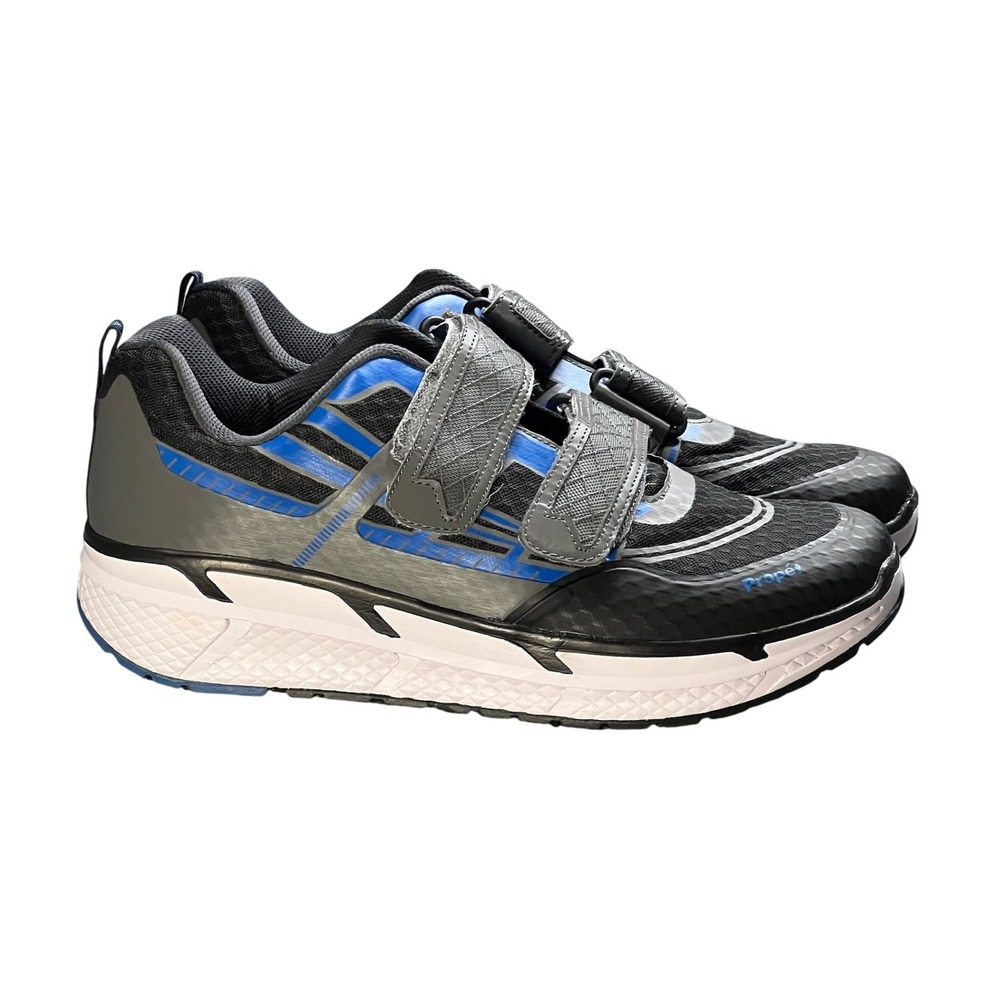 NEW Propet Ultra Strap Men's 14 Walking Ortholite Shoes‎ Black Athletic Sneakers